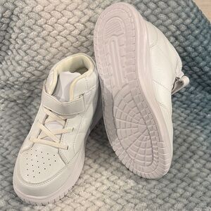 Kids White High-Top Sneakers